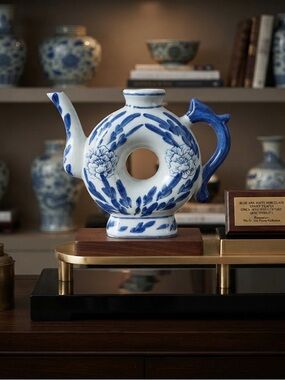 Two's Company Blue and White Ceramic Base